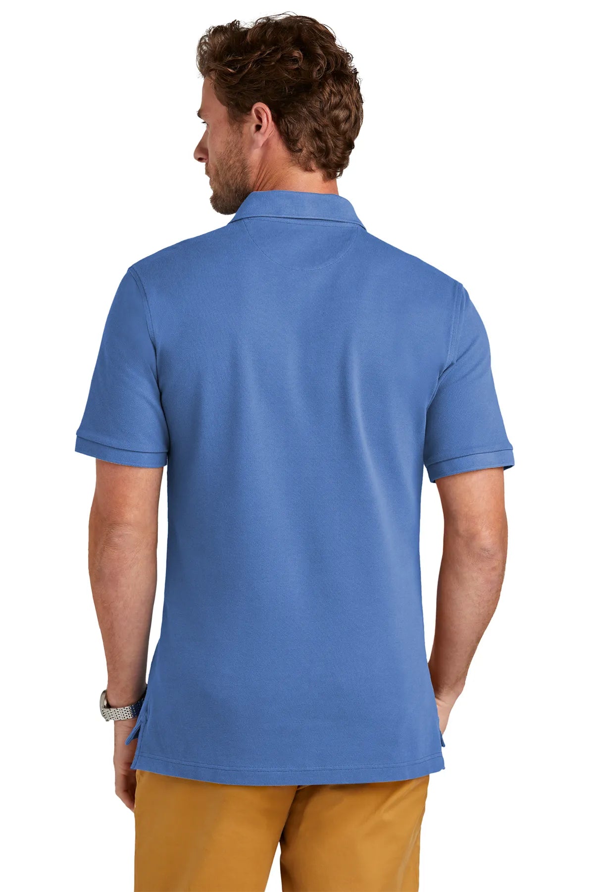 Brooks Brothers® Pima Cotton Pique Polo BB18200 Charter Blue_1