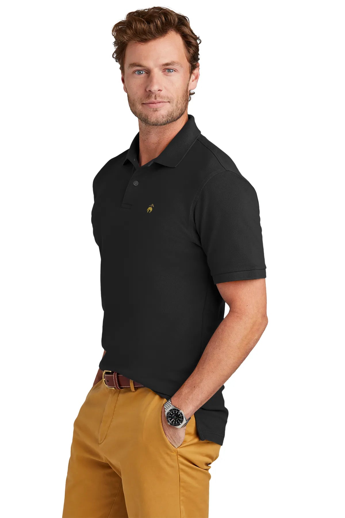 Brooks Brothers® Pima Cotton Pique Polo BB18200 Deep Black_2