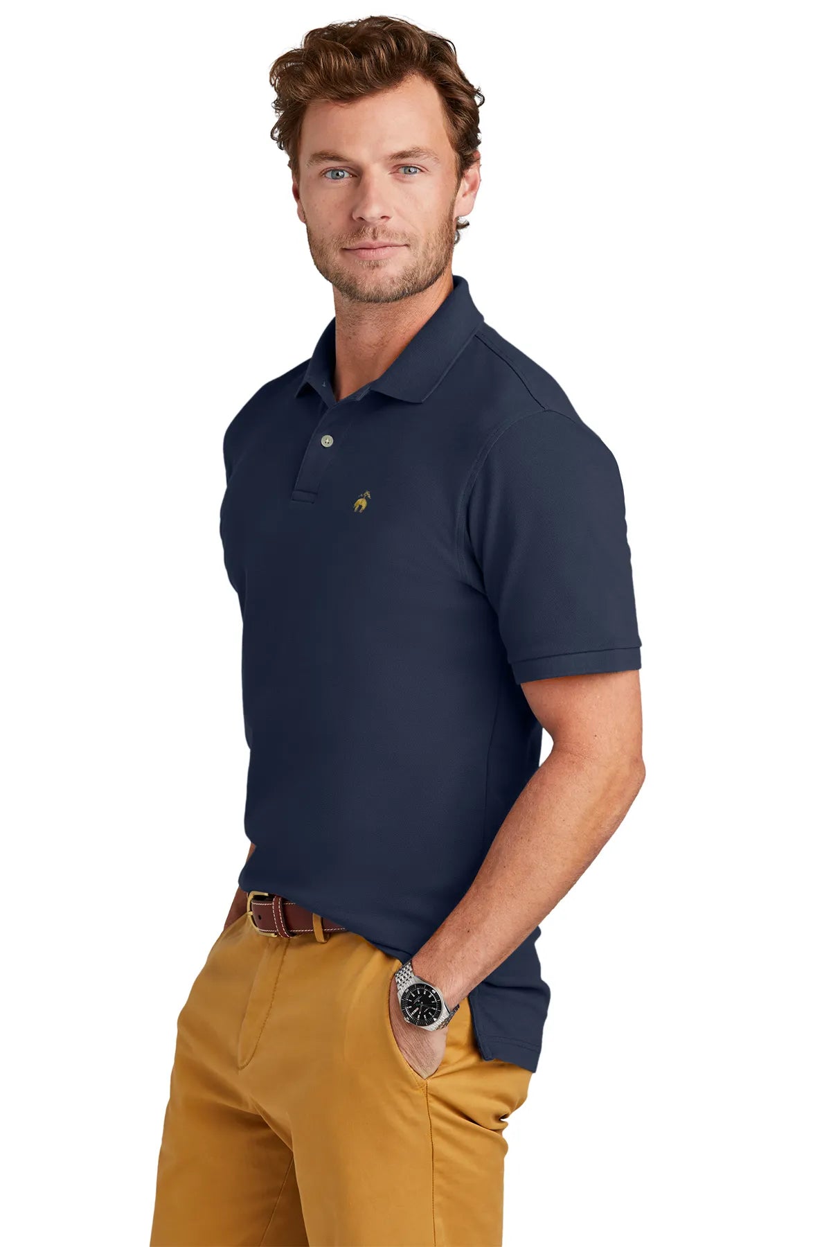 Brooks Brothers® Pima Cotton Pique Polo BB18200 Navy Blazer_2