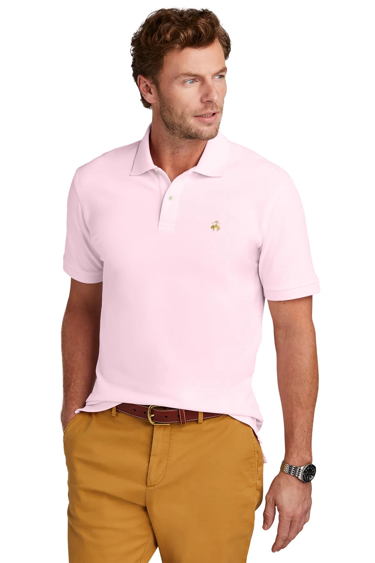 Brooks Brothers® Pima Cotton Pique Polo BB18200 Pearl Pink