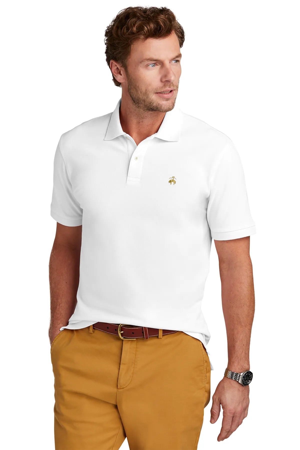 Brooks Brothers® Pima Cotton Pique Polo BB18200 White