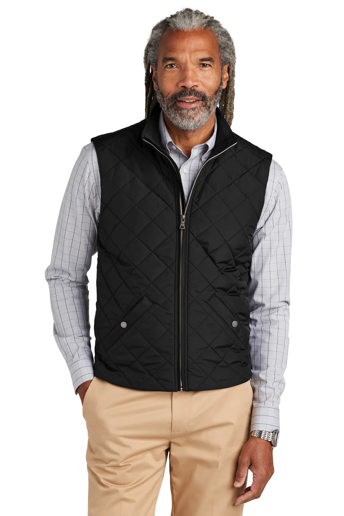 Brooks Brothers® Quilted Vest BB18602 Deep Black