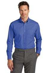 Brooks Brothers ®  Tall Wrinkle-Free Stretch Nailhead Shirt TBB18002 Cobalt Blue