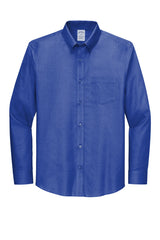 Brooks Brothers ®  Tall Wrinkle-Free Stretch Nailhead Shirt TBB18002 Cobalt Blue_3
