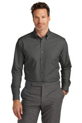 Brooks Brothers ®  Tall Wrinkle-Free Stretch Nailhead Shirt TBB18002 Deep Black