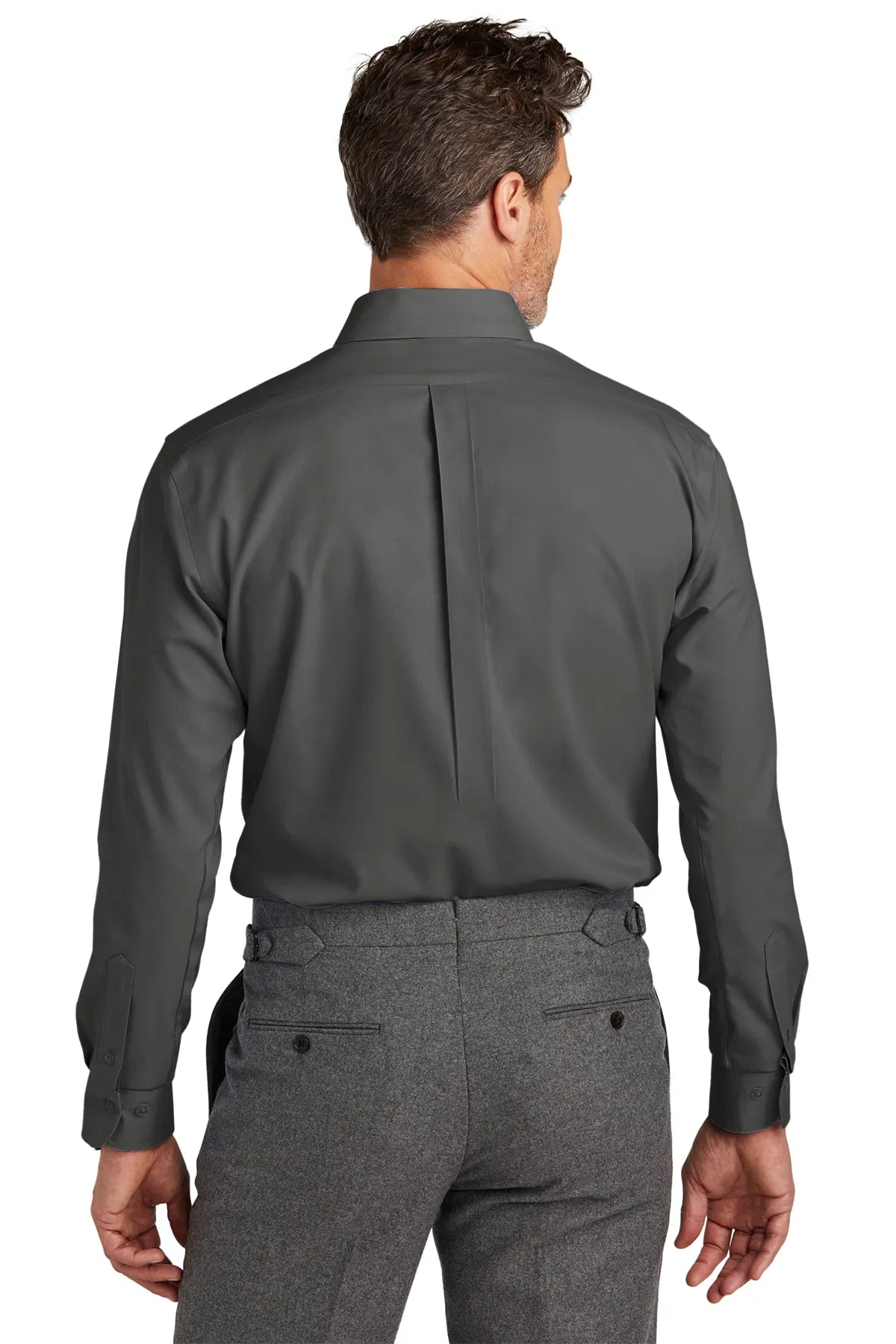 Brooks Brothers ®  Tall Wrinkle-Free Stretch Nailhead Shirt TBB18002 Deep Black_1