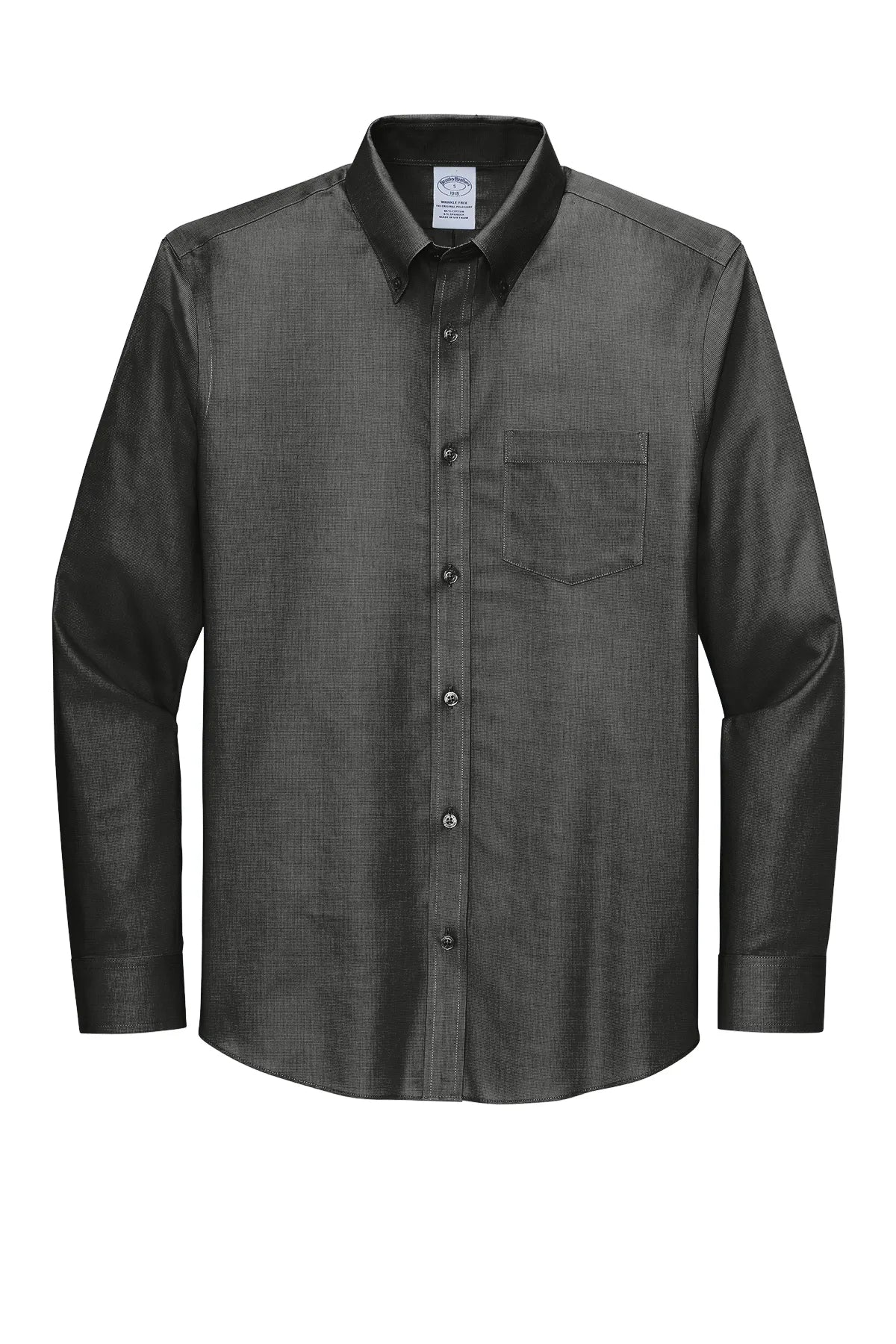 Brooks Brothers ®  Tall Wrinkle-Free Stretch Nailhead Shirt TBB18002 Deep Black_3