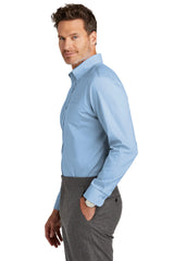 Brooks Brothers ®  Tall Wrinkle-Free Stretch Nailhead Shirt TBB18002 Newport Blue_2