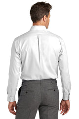 Brooks Brothers ®  Tall Wrinkle-Free Stretch Nailhead Shirt TBB18002 White_1