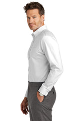 Brooks Brothers ®  Tall Wrinkle-Free Stretch Nailhead Shirt TBB18002 White_2