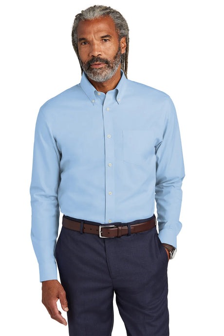 Brooks Brothers ®  Tall Wrinkle-Free Stretch Pinpoint Shirt TBB18000 Newport Blue