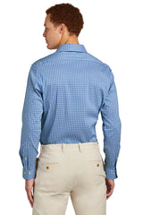 Brooks Brothers® Tech Stretch Patterned Shirt BB18006 Charter Blue Check_1