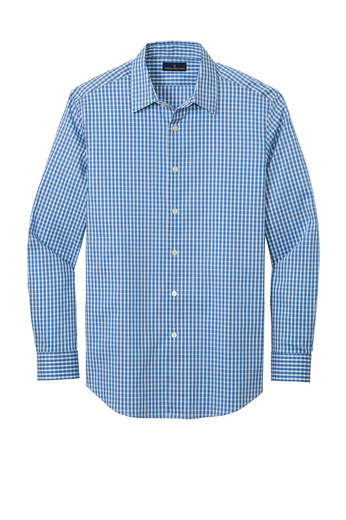 Brooks Brothers® Tech Stretch Patterned Shirt BB18006 Charter Blue Check_3