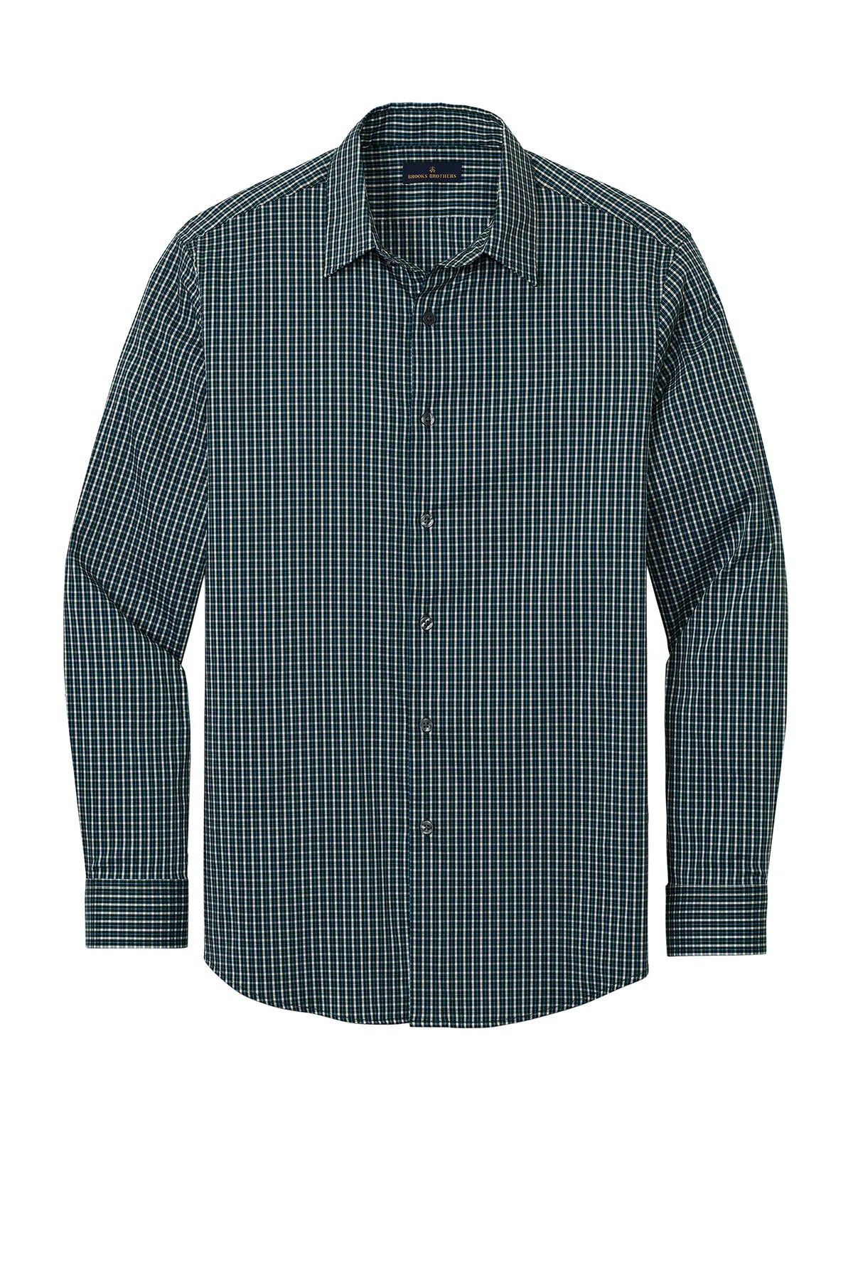 Brooks Brothers® Tech Stretch Patterned Shirt BB18006 Dark Pine Multi Check_3
