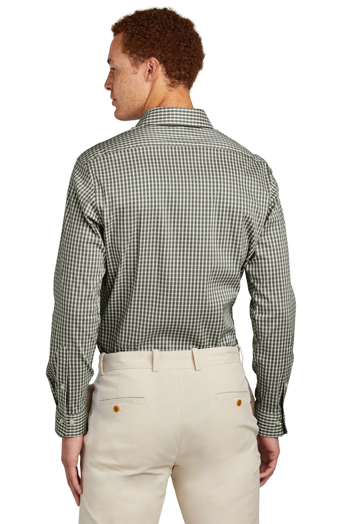 Brooks Brothers® Tech Stretch Patterned Shirt BB18006 Deep Black Check_1