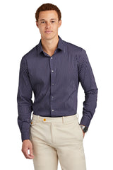 Brooks Brothers® Tech Stretch Patterned Shirt BB18006 Navy Blazer Multi Check