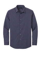 Brooks Brothers® Tech Stretch Patterned Shirt BB18006 Navy Blazer Multi Check_3