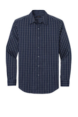 Brooks Brothers® Tech Stretch Patterned Shirt BB18006 Navy Blazer/ White Grid Check_3