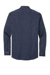 Brooks Brothers® Tech Stretch Patterned Shirt BB18006 Navy Blazer/ White Grid Check_4
