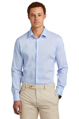 Brooks Brothers® Tech Stretch Patterned Shirt BB18006 Newport Blue/ Pearl Pink Fine Check