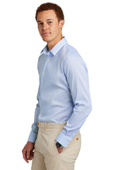 Brooks Brothers® Tech Stretch Patterned Shirt BB18006 Newport Blue/ Pearl Pink Fine Check_2