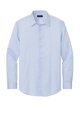 Brooks Brothers® Tech Stretch Patterned Shirt BB18006 Newport Blue/ Pearl Pink Fine Check_3