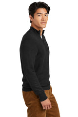 Brooks Brothers® Washable Merino Birdseye 1/4-Zip Sweater BB18412 Deep Black_2