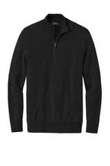 Brooks Brothers® Washable Merino Birdseye 1/4-Zip Sweater BB18412 Deep Black_3
