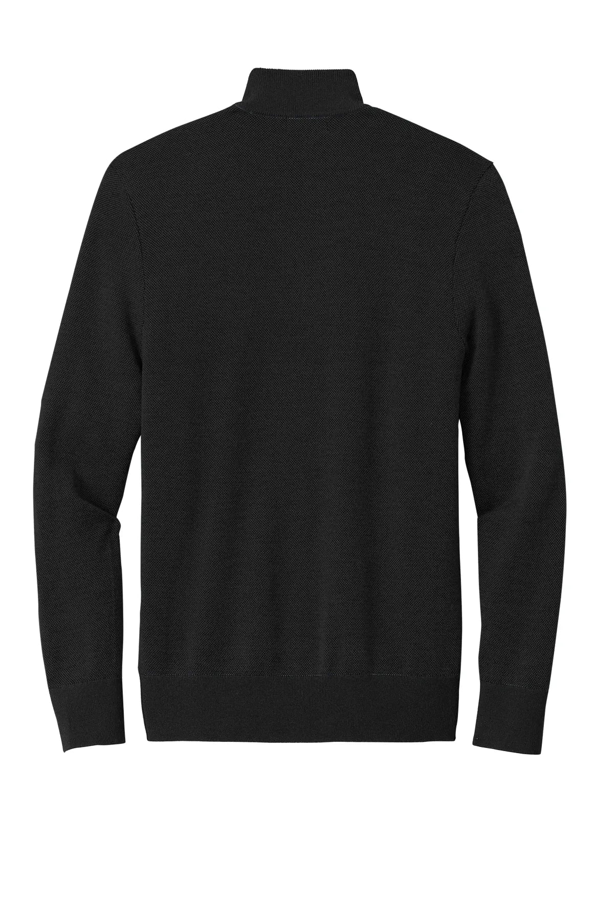 Brooks Brothers® Washable Merino Birdseye 1/4-Zip Sweater BB18412 Deep Black_4