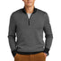 Brooks Brothers® Washable Merino Birdseye 1/4-Zip Sweater BB18412 Deep Black/ Shadow Grey