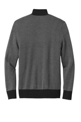 Brooks Brothers® Washable Merino Birdseye 1/4-Zip Sweater BB18412 Deep Black/ Shadow Grey_2