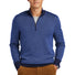 Brooks Brothers® Washable Merino Birdseye 1/4-Zip Sweater BB18412 Navy/ Compass Blue