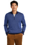 Brooks Brothers® Washable Merino Birdseye 1/4-Zip Sweater BB18412 Navy/ Compass Blue