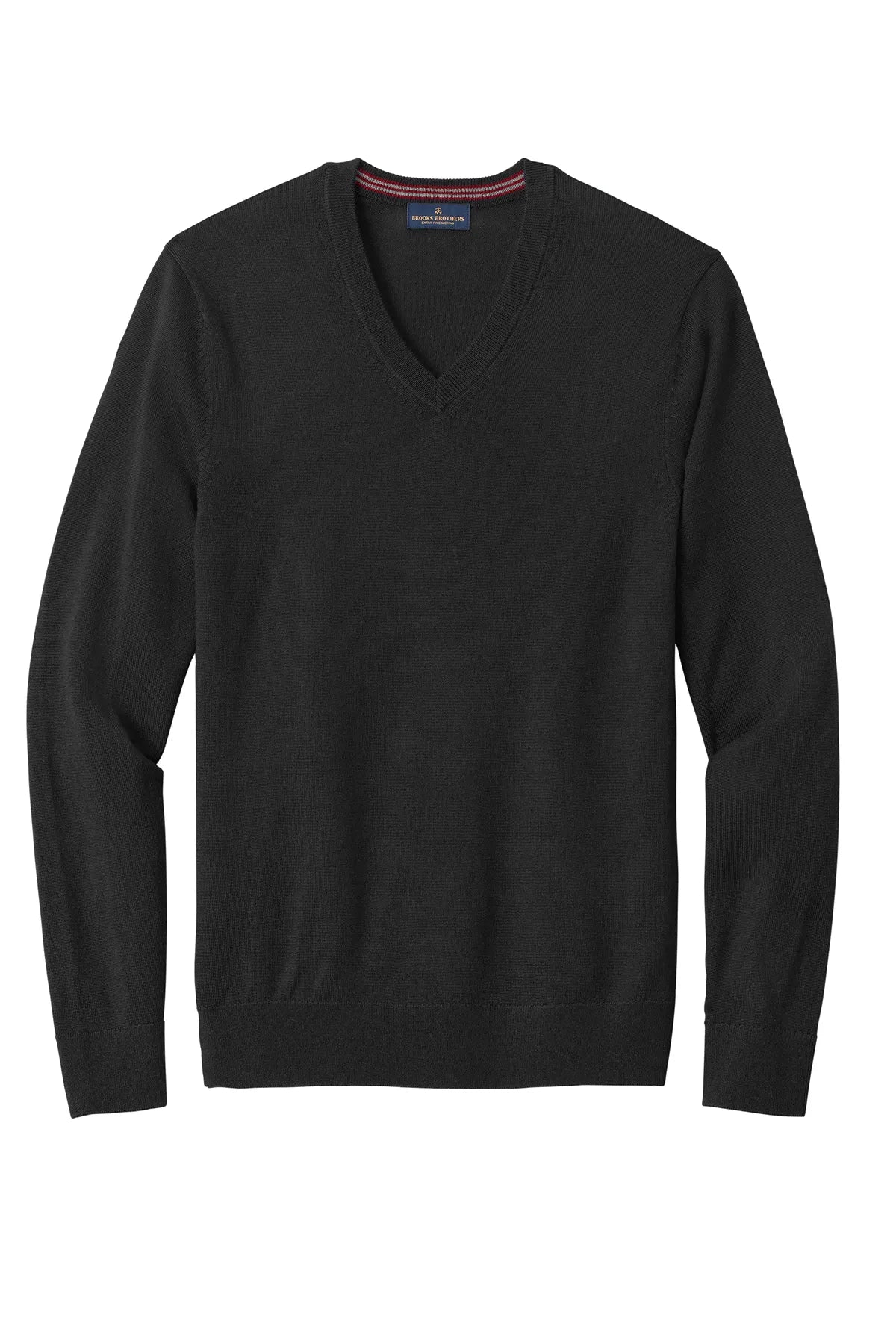 Brooks Brothers® Washable Merino V-Neck Sweater BB18410 Deep Black_3