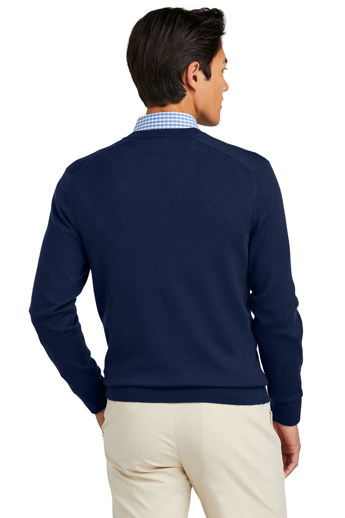 Brooks Brothers® Washable Merino V-Neck Sweater BB18410 Navy Blazer_1