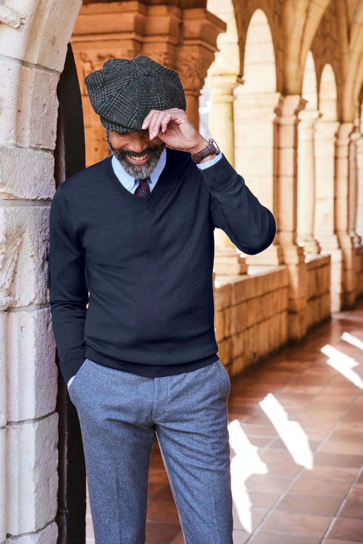 Brooks Brothers® Washable Merino V-Neck Sweater BB18410 Navy Blazer_5