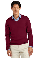 Brooks Brothers® Washable Merino V-Neck Sweater BB18410 Vintage Port