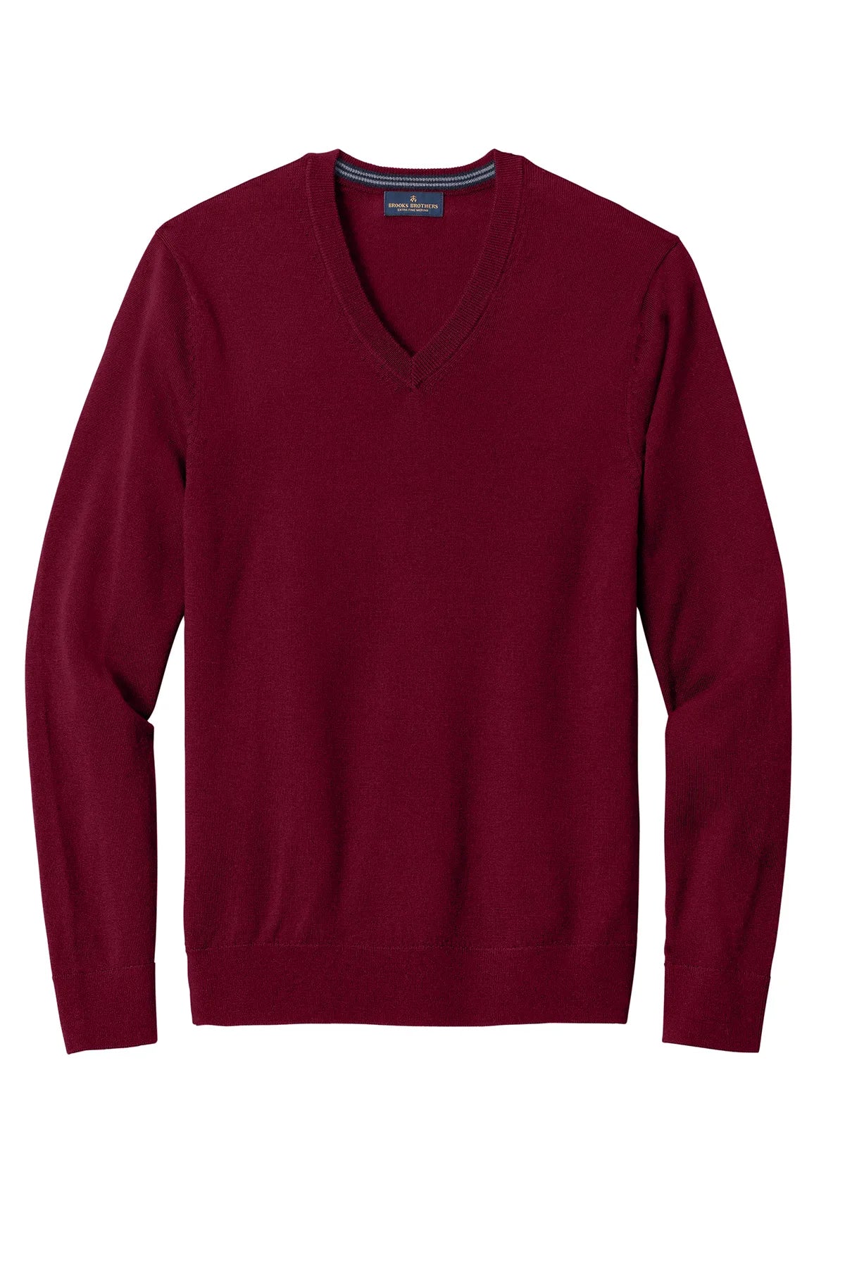 Brooks Brothers® Washable Merino V-Neck Sweater BB18410 Vintage Port_3