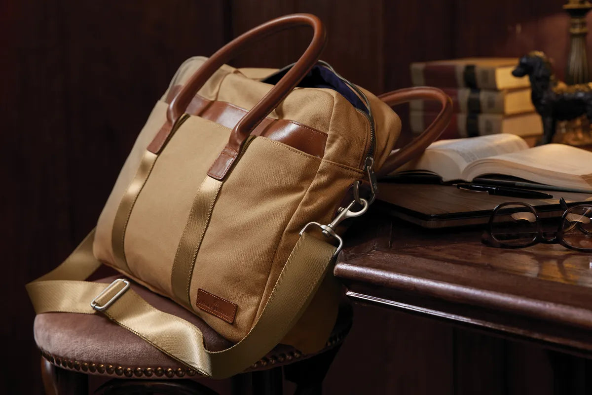 Brooks Brothers® Wells Briefcase BB18830 Ledger Khaki_4