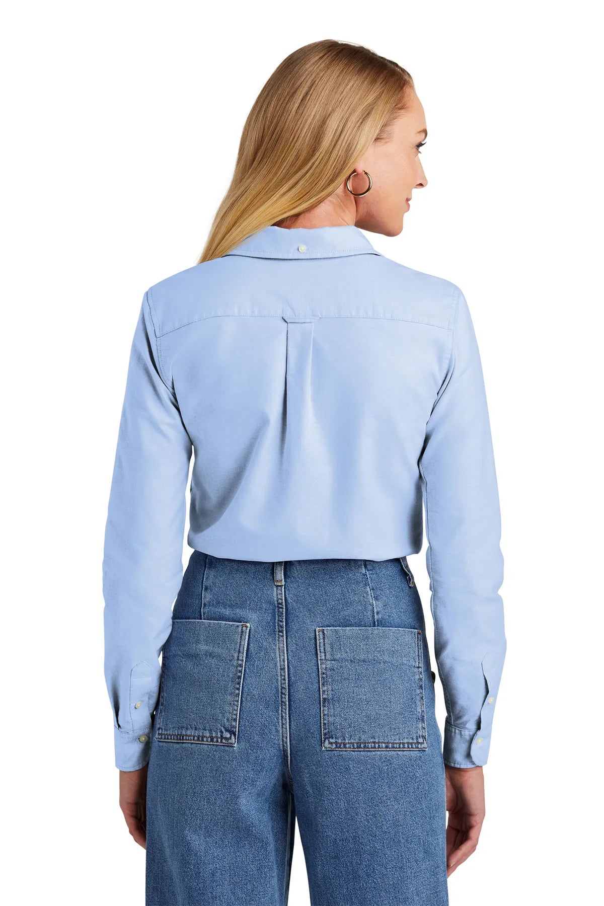 Brooks Brothers® Women's Casual Oxford Cloth Shirt BB18005 Newport Blue_1