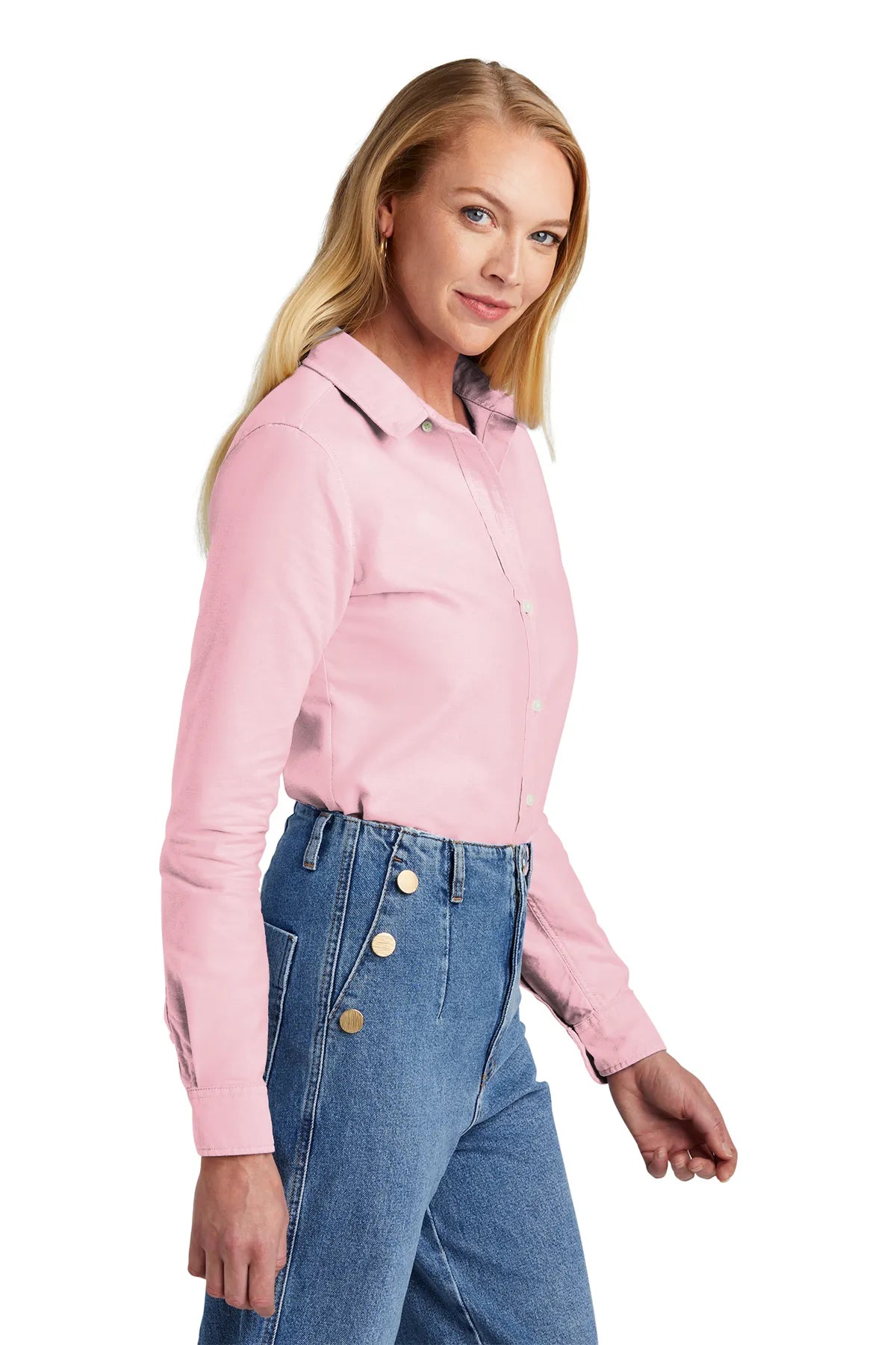 Brooks Brothers® Women's Casual Oxford Cloth Shirt BB18005 Soft Pink_2