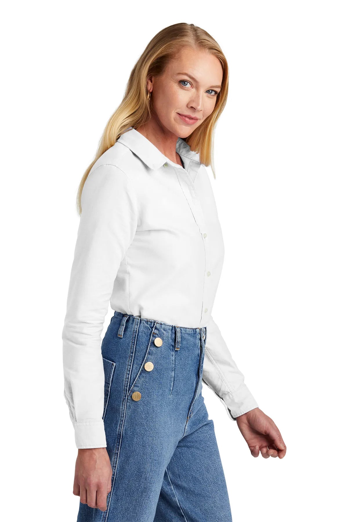 Brooks Brothers® Women's Casual Oxford Cloth Shirt BB18005 White_2