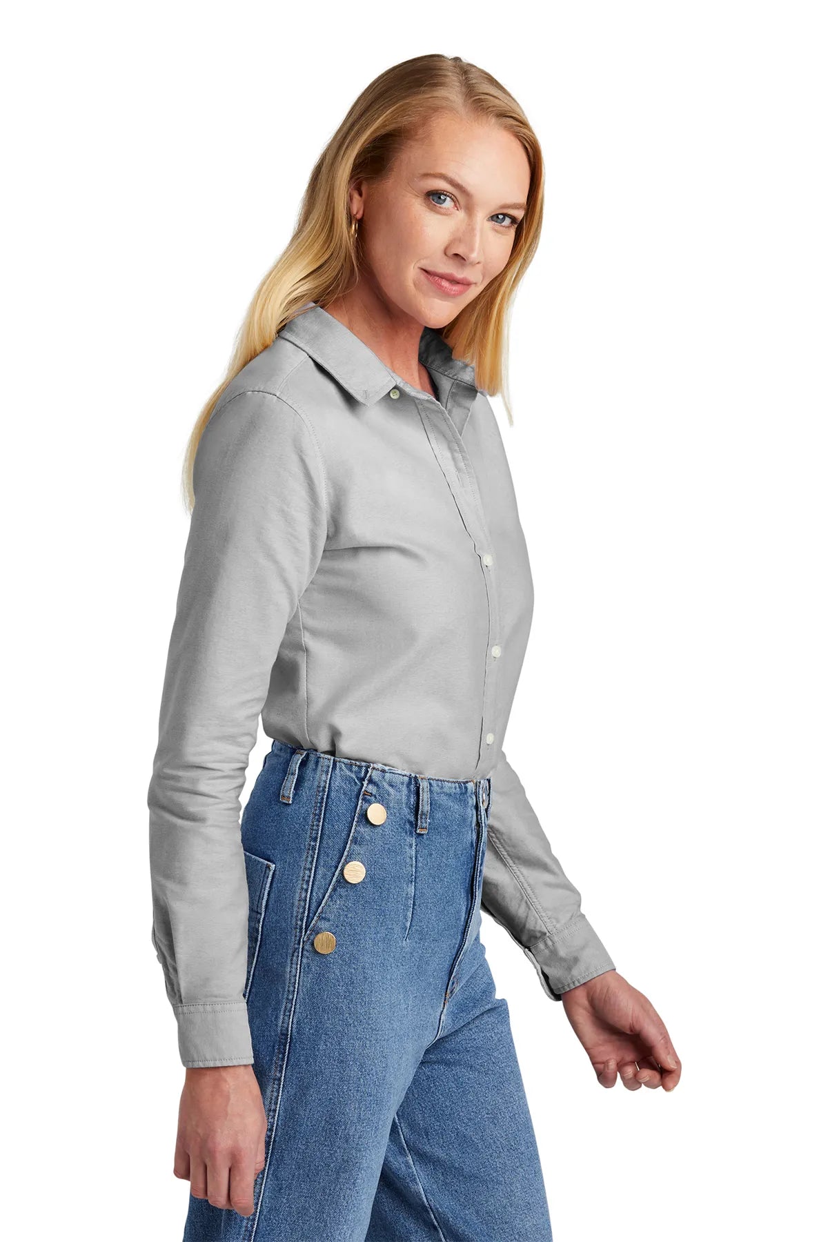 Brooks Brothers® Women's Casual Oxford Cloth Shirt BB18005 Windsor Grey_2