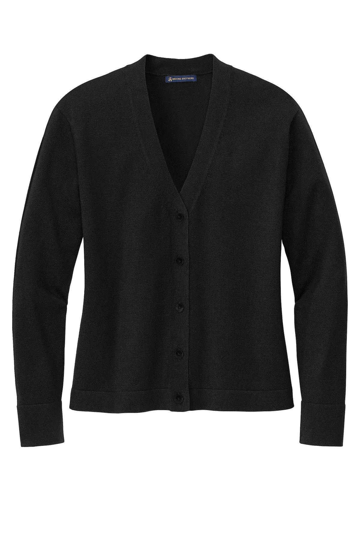 Brooks Brothers® Women's Cotton Stretch Cardigan Sweater BB18405 Deep Black_3