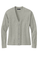 Brooks Brothers® Women's Cotton Stretch Cardigan Sweater BB18405 Light Shadow Grey Heather_3