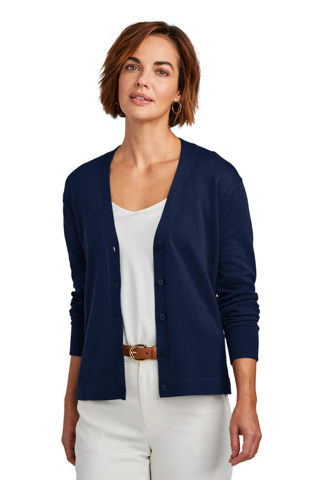 Brooks Brothers® Women's Cotton Stretch Cardigan Sweater BB18405 Navy Blazer