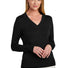 Brooks Brothers® Women's Cotton Stretch V-Neck Sweater BB18401 Deep Black