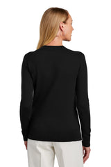 Brooks Brothers® Women's Cotton Stretch V-Neck Sweater BB18401 Deep Black_1