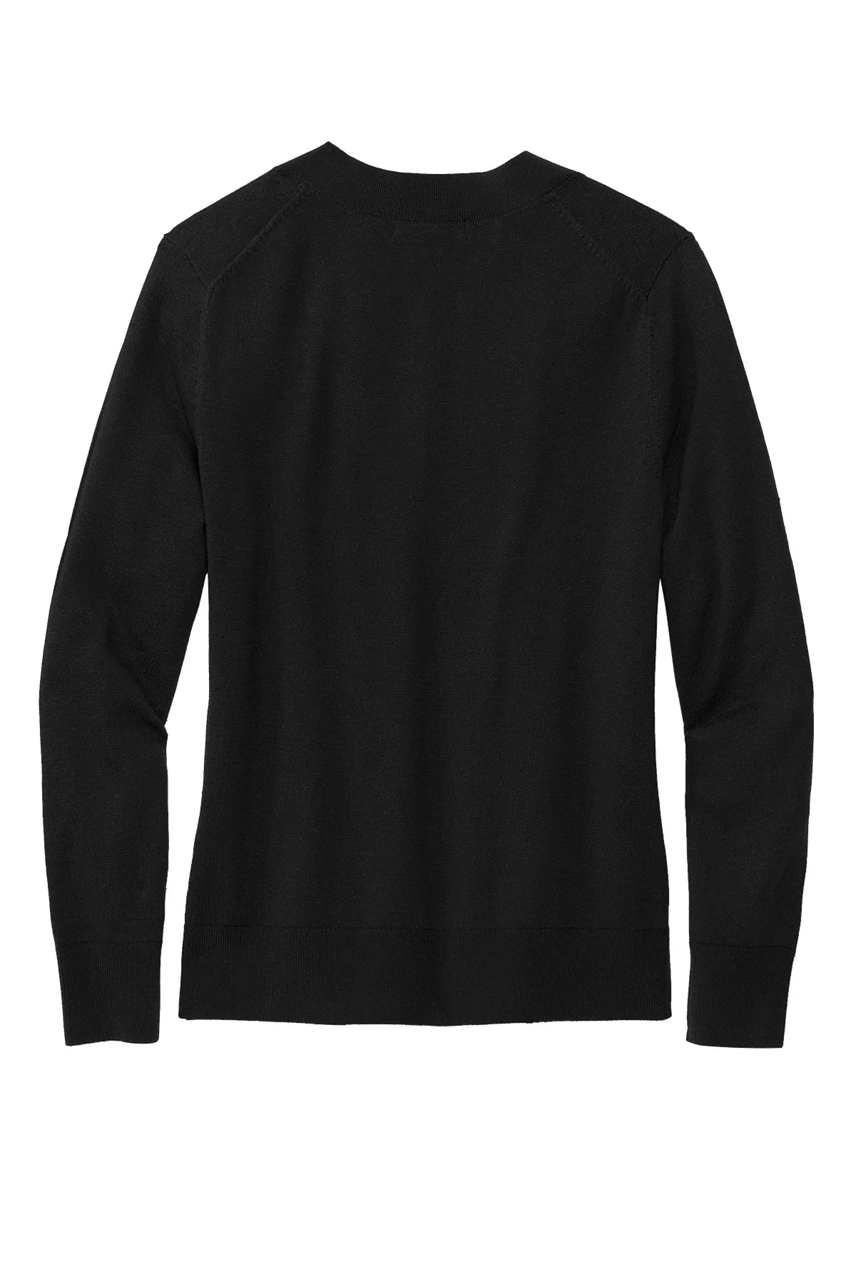 Brooks Brothers® Women's Cotton Stretch V-Neck Sweater BB18401 Deep Black_4