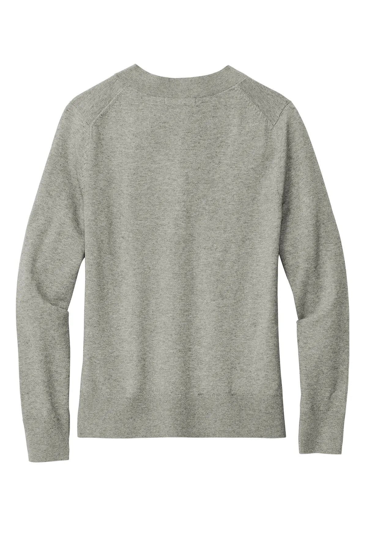 Brooks Brothers® Women's Cotton Stretch V-Neck Sweater BB18401 Light Shadow Grey Heather_4